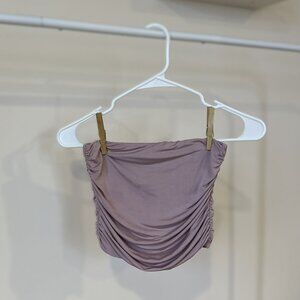 RSQ Light Lavender Strapless Crop Top